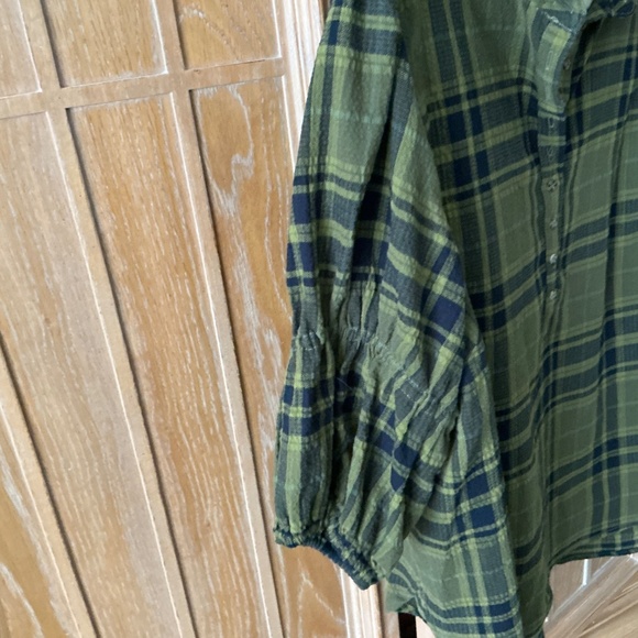 PILCRO COTTON PLAID BLOUSE - Picture 4 of 6